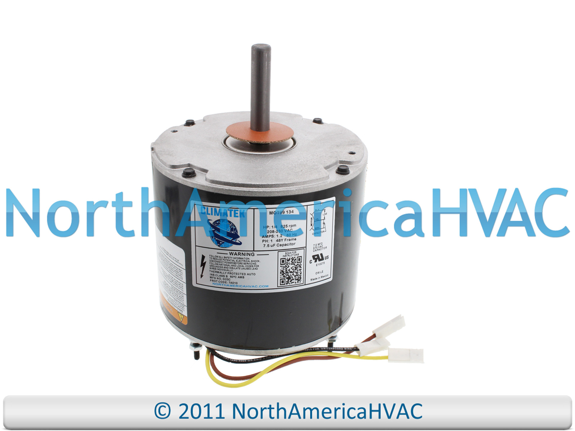 ClimaTek 1/4 HP Condenser Fan Motor Replaces ICP Heil Tempstar 1173665